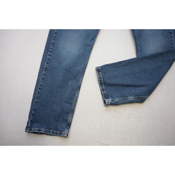 Levi's 505 Regular Fit Straight Stretch Rugged Denim Blue Jeans Mens Sz 38 x 30 - Picture 2 of 11